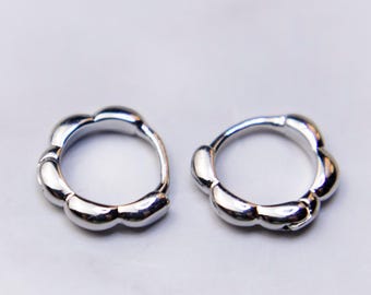 Sterling Silver Bubble Hoop Earrings | Modern Minimalist Jewelry