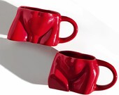 Handmade Body Mug β Female & Male Figure Ceramic Mug, Sculptural Coffee Cup, Art Pottery