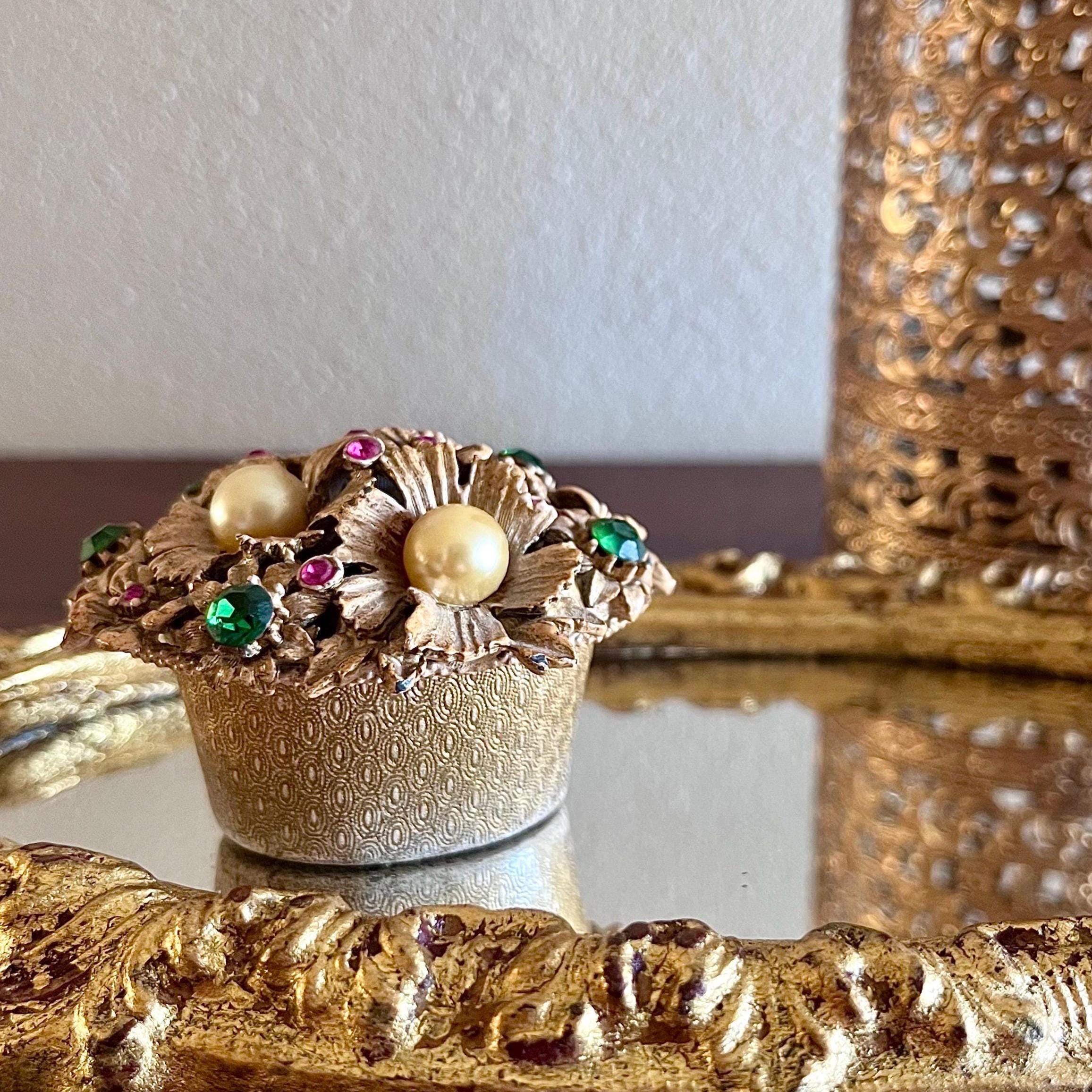 Vintage Florenza Trinket Box - Etsy