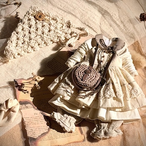 Completo vintage da cottage fatto a mano [6 pezzi] per Blythe, Pullip e simili