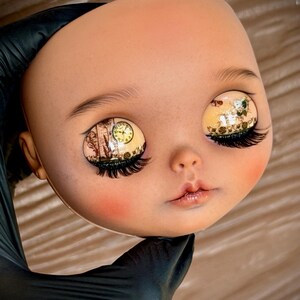 LaLha DOLL – OOAK Art Doll | Hand-Painted Custom Blythe with Unique Faceplate & Eyechips image 6