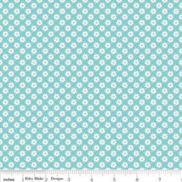 STORE CLOSING Sale Riley Blake Hello Sunshine Blue Daisy 1 yard