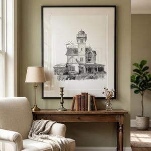 Practical Magic House Print, Magic, witchcraft, Gothic Romance, Fantasy Art, Minimalist Design (2 PDF)