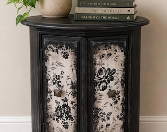 Distressed Gothic End Table or Night Stand