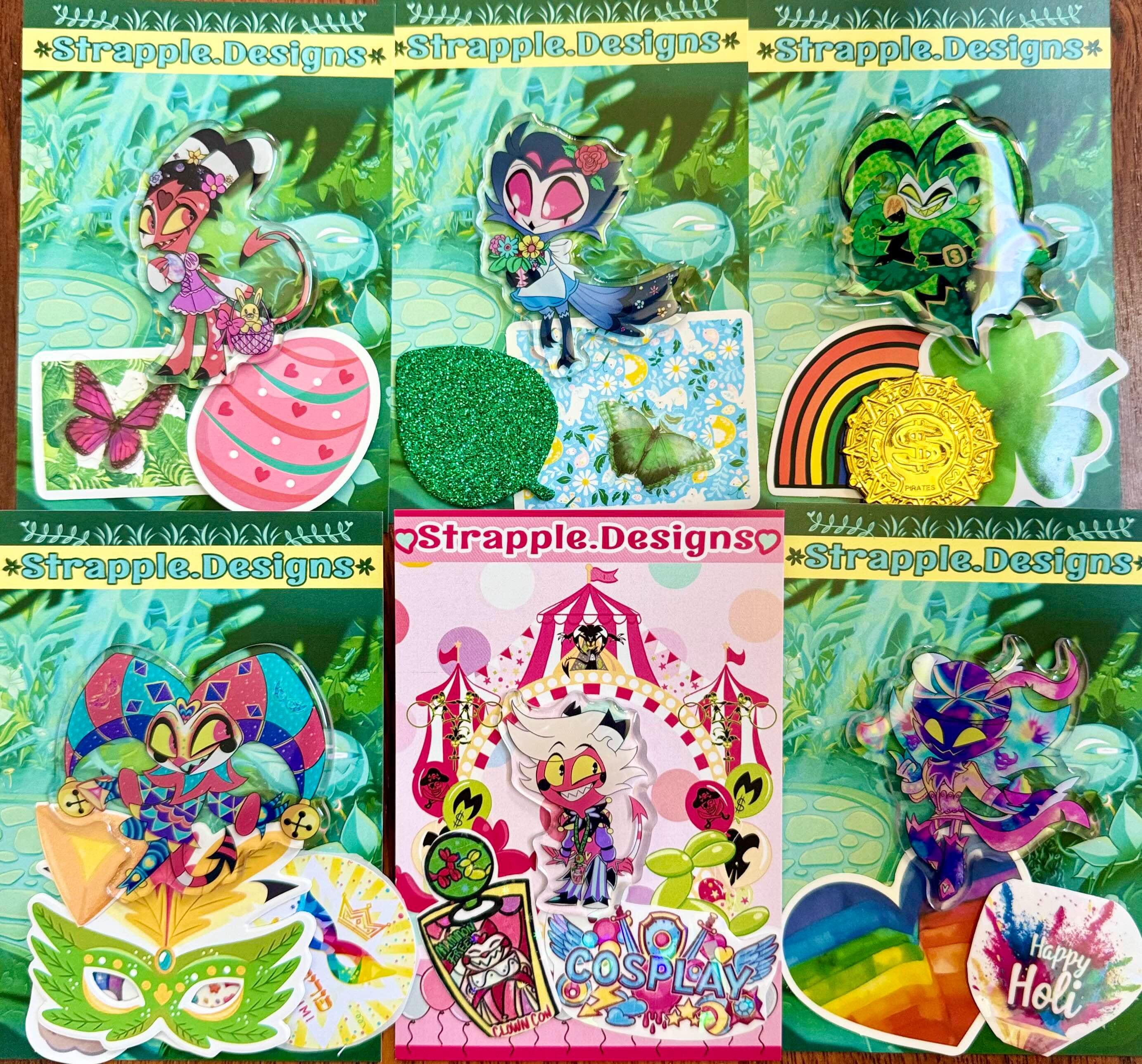 Helluva Boss Spring Holiday Acrylic Pins