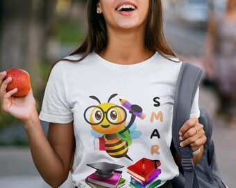 Bee Smart Student T-Shirt, Nerdy Academic Gift