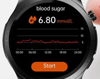 No-Finger-Prick Blood Glucose Smartwatch Non-Invasive Glucose Monitor Fitness Tracker