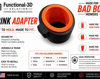 Drink Holder/ Adapter for Bad Boy Mower