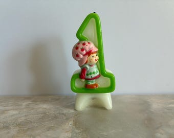 Vintage 1980's Strawberry Shortcake Birthday Candle - 1