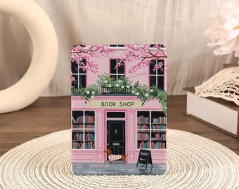 Pink Book Shop Cute Kindle Case with Hand Strap For Colorsoft Kindle 2022 Kindle 6"6.8"7" Paperwhite 12/11/10 Kobo Clear Back Cover
