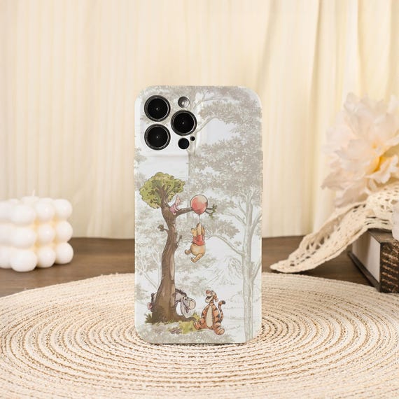 Cute Winnie the Pooh Soft Glossy Phone Case iPhone Case For iPhone 17/16/15/14/13/12 ProMax 16/15/14Plus 12/13Mini X XS XR 17 Pro 17 Air 17e