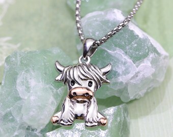 Charme Bracelet Vintage « Cow On The Moon » En Argent Sterling 925 - 1,7 G, 1,9 Cm, Occasion