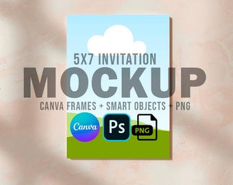 Maqueta de invitación de Canva: Tarjeta editable de 5x7 pulgadas, plantilla de boda bohemia - FAC01