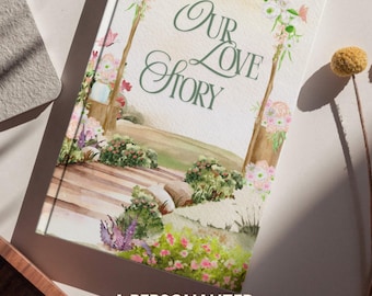 Libro illustrato personalizzato con storie d'amore: ricordo personalizzato per la coppia