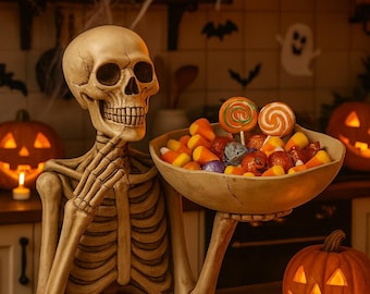 Skeleton Candy Bowl – Halloween Decorative Dish