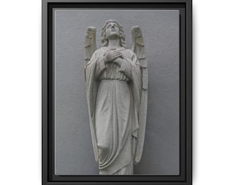 Framed Angel Wall Art - Spiritual Home Decor, Multi-color Canvas, Inspirational Gift, Religious Art, Angel Decor, Modern Framed Print