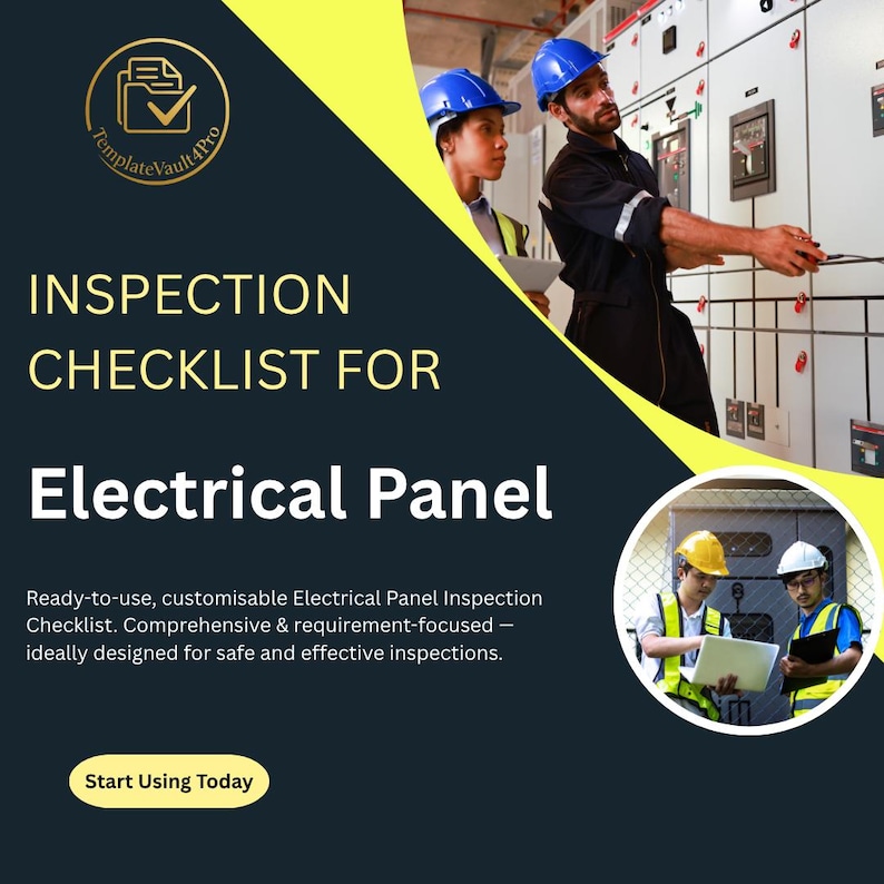 Electrical Panel Inspection Checklist - Etsy