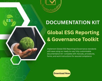 Global ESG Reporting & Governance Toolkit Documentation Kit | Implementation Kit