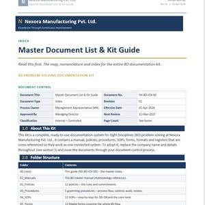 8D Problem Solving Documentation Kit | Eight Disciplines Corrective Action Templates | Quality Improvement Documentation Package image 2