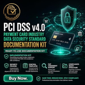 PCI DSS v4.0 Dokumentationspaket | Mallar för efterlevnad av betalningskortssäkerhet | Dokumentationspaket för PCI-efterlevnad
