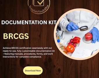 BRCGS Documentation Kit | Food Safety & Quality Management Templates | BRCGS Implementation Toolkit | Instant Download