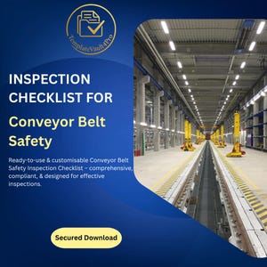 Checklista för säkerhetsinspektion av transportband – OSHA:s arbetsplatsrevision (digital nedladdning)