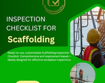 Editable Scaffolding Inspection Checklist – OSHA ISO Compliance (Digital Download)