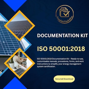 ISO 50001-documentatiepakket – Bewerkbare sjablonen voor energiebeheersystemen | Digitale download