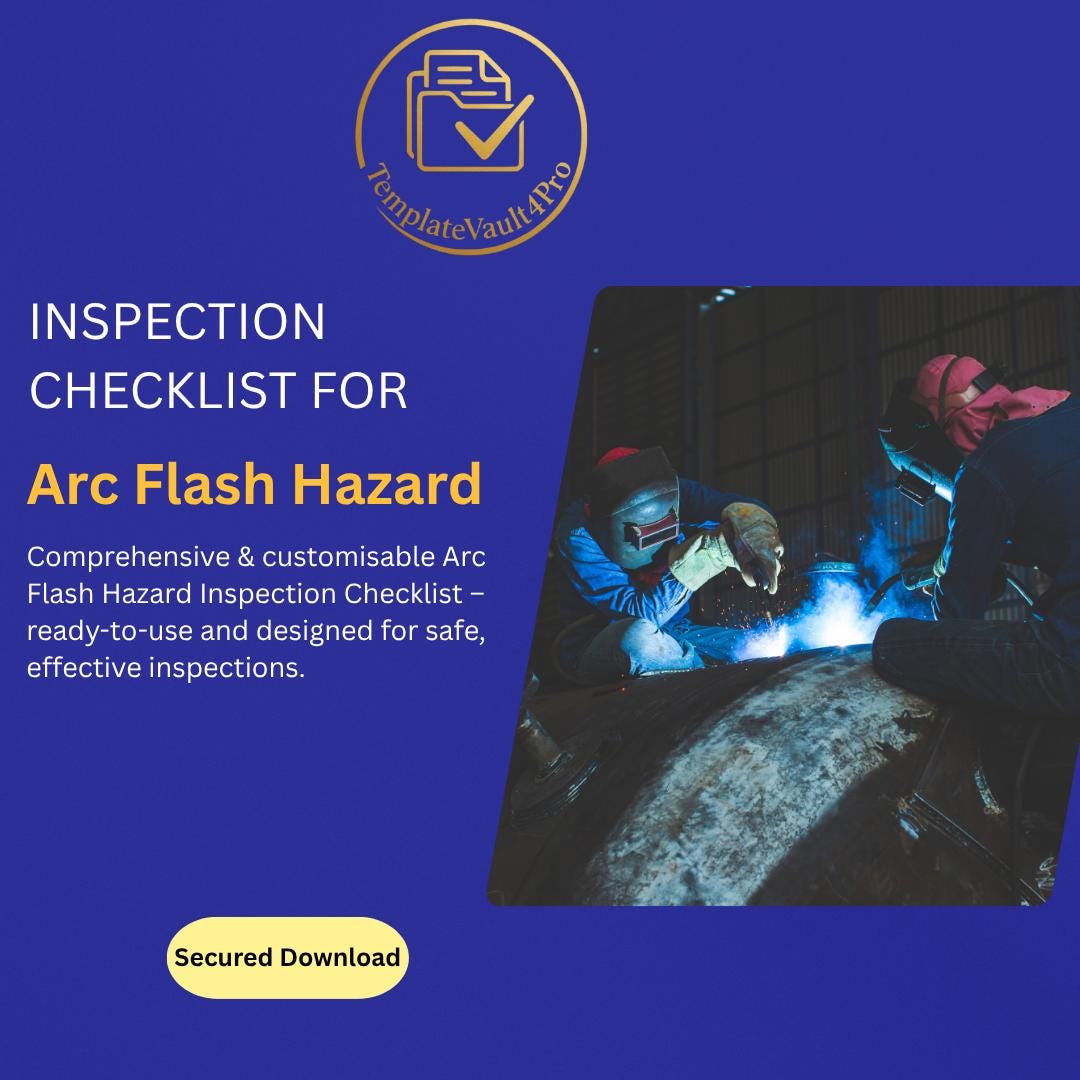 Arc Flash Hazard Inspection Checklist - Electrical Safety Audit ...