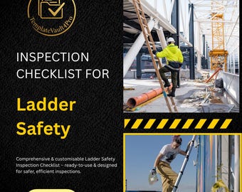 Ladder Safety Inspection Checklist – Editable Workplace Safety Audit Template | OSHA Compliance | Instant Digital Download