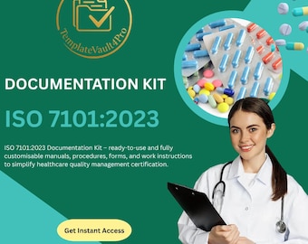 ISO 7101:2023 Healthcare Quality Management System - Documentation Kit (Digital Download)