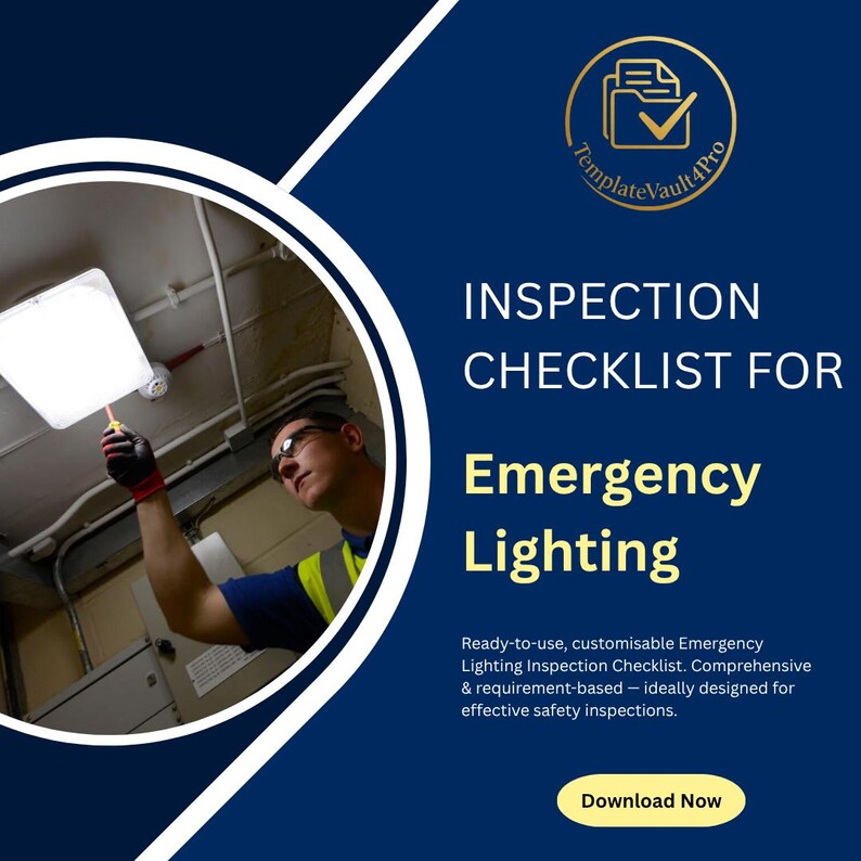 Emergency Lighting Inspection Checklist – OSHA, NFPA, ISO Compliance ...