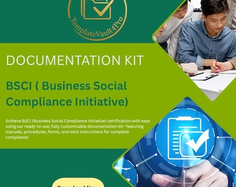 BSCI Documentation Kit – Social Compliance Audit Toolkit Editable Templates