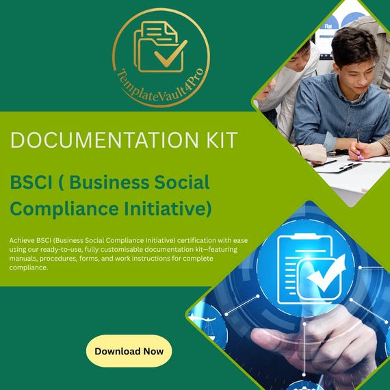 BSCI Documentation Kit – Social Compliance Audit Toolkit Editable Templates