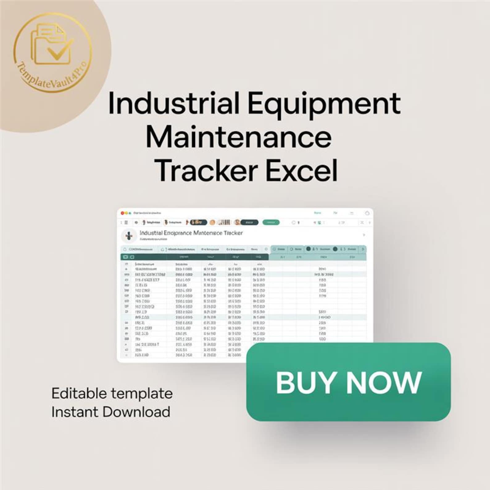 Industrial Maintenance Tracker Excel | Inspection Log & Asset Dashboard ...