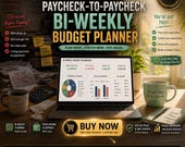 Bi-Weekly Budget Excel Planner | Paycheck to Paycheck Dashboard | Bills Due Dates + Sinking Funds | 2 Week Budget Template