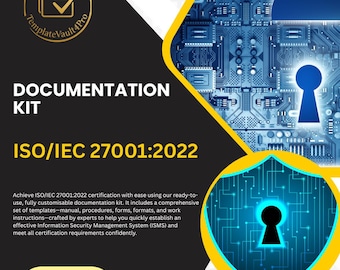 Kit di documentazione ISO 27001 – Modelli modificabili per il sistema di gestione della sicurezza delle informazioni / Download digitale