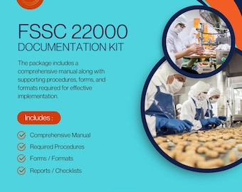 FSSC 22000 Documentation Kit – Editable Templates for Food Safety Management System | Digital Download