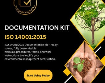 Kit di documentazione ISO 14001:2015 – Kit di strumenti EMS modificabile per il sistema di gestione ambientale
