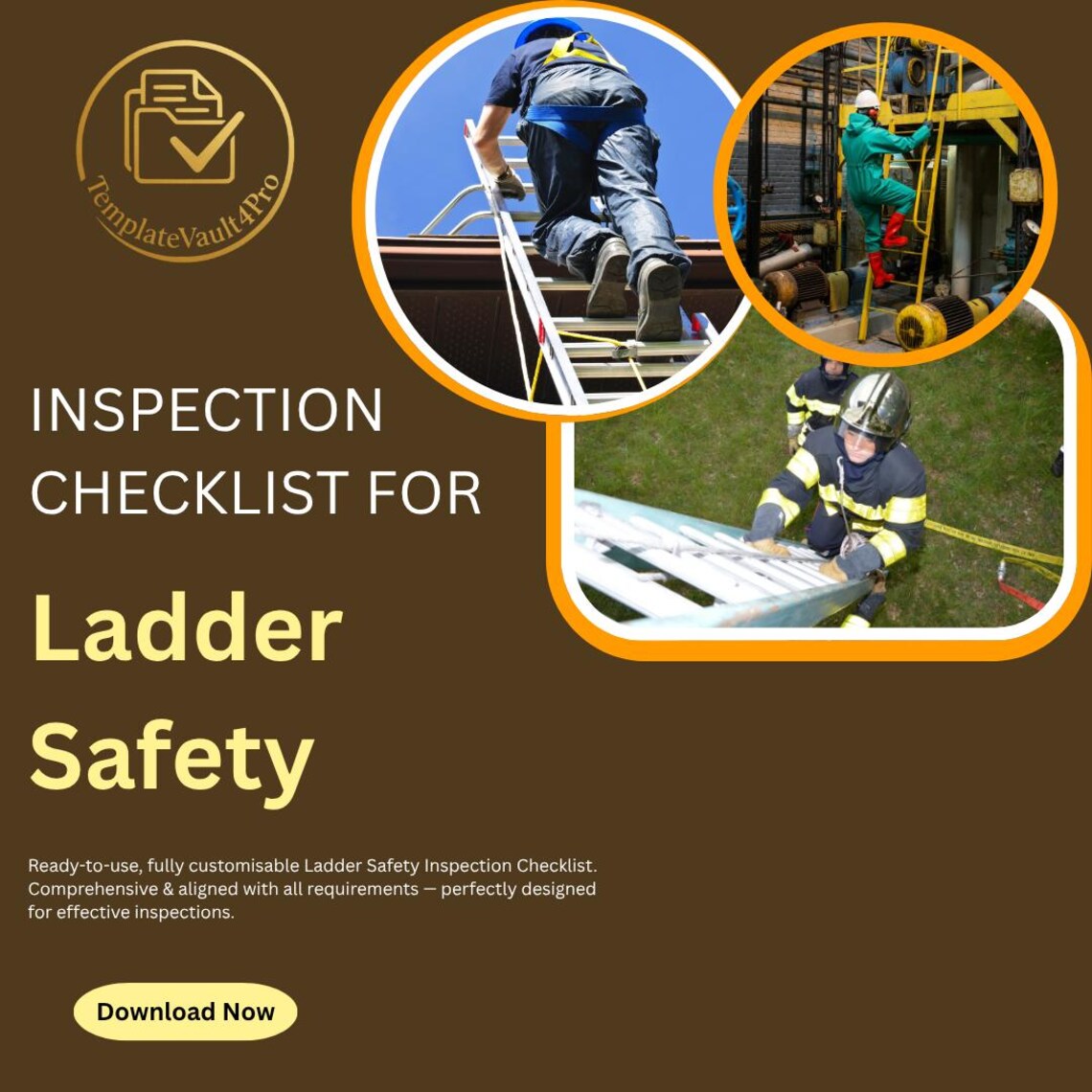 Ladder Safety Inspection Checklist – Editable Workplace Safety Audit ...