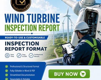 Inspectierapport windturbine | Checklist windenergie | Inspectieformulier turbineonderhoud