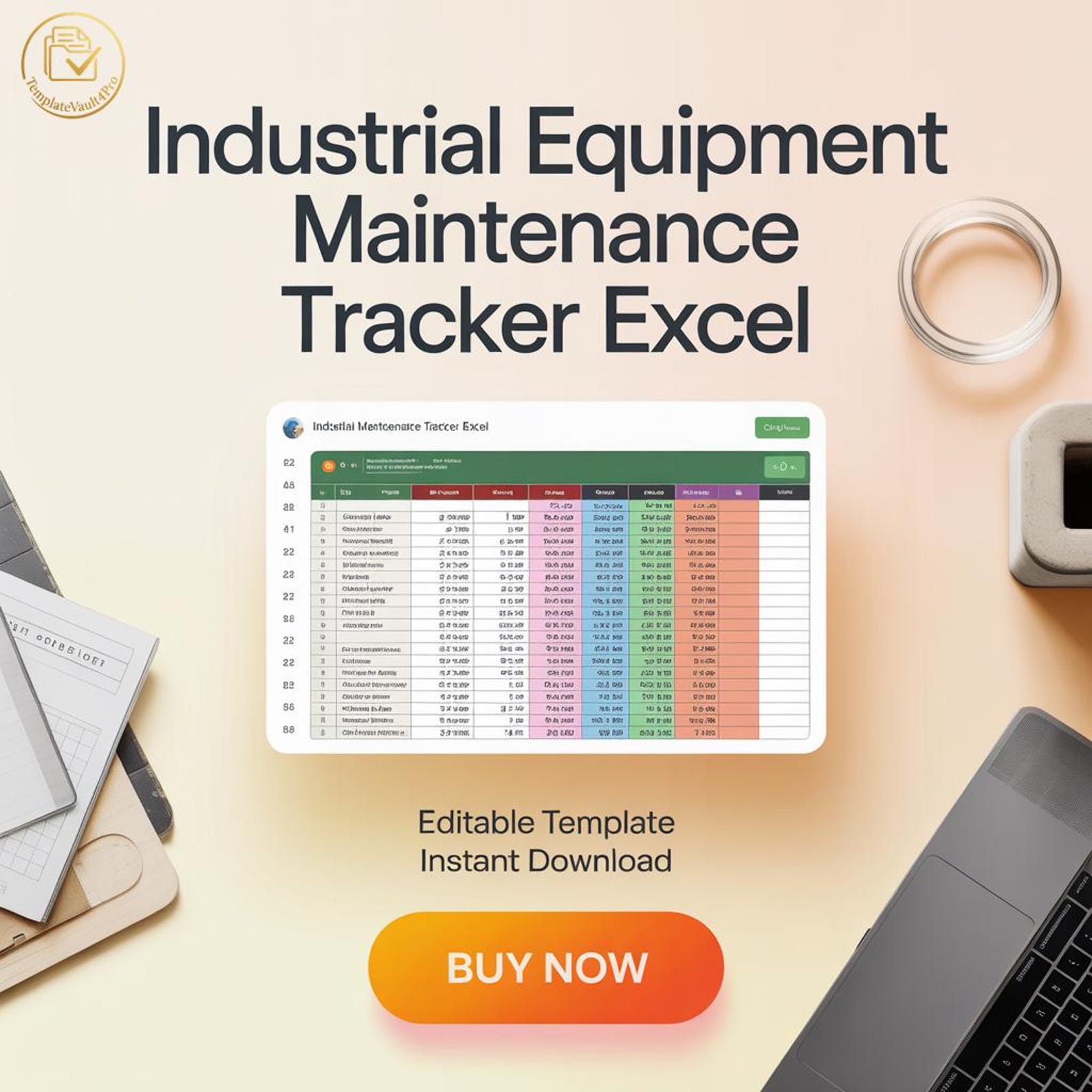 Industrial Maintenance Tracker Excel | Inspection Log & Asset Dashboard ...