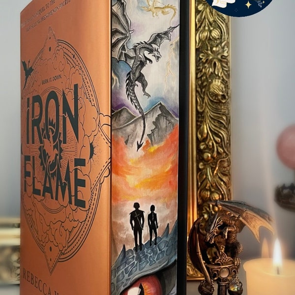 PRE-ORDER Iron Flame hand painted book fore-edge