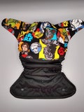 Cloth diaper SassyCloth one size pocket diaper with Star Wars cotton print 3. Made to order.