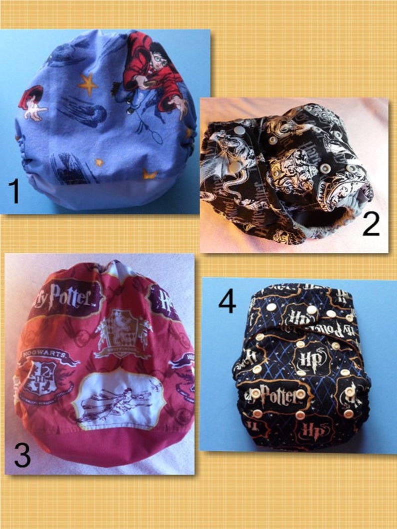 Made to order. Cloth diaper SassyCloth one size pocket diaper with wizard boy cotton print