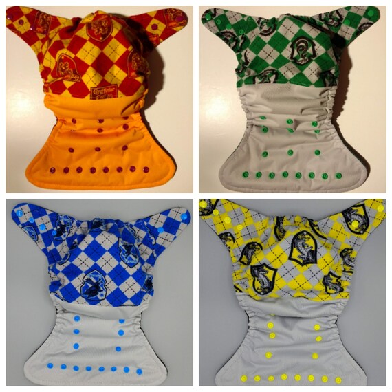 Made to order. Cloth diaper SassyCloth one size pocket diaper with wizard boy cotton print