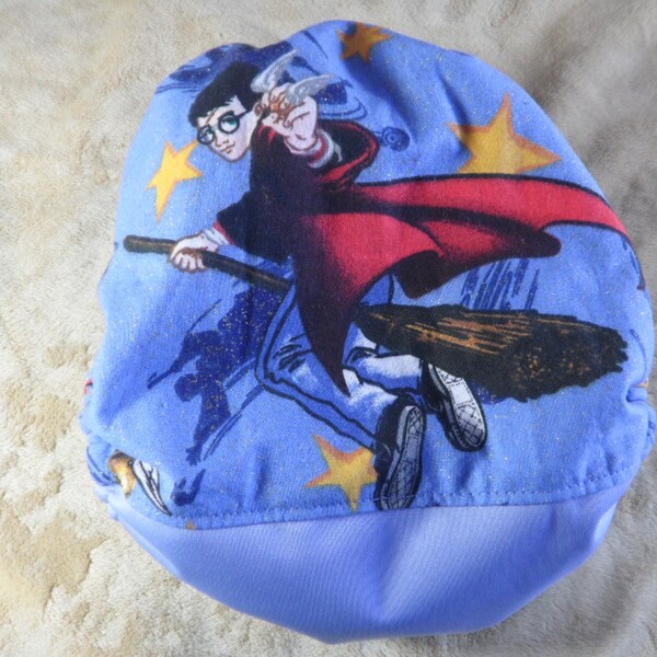 SassyCloth one size pocket diaper with Harry Potter cotton print. Made to order.