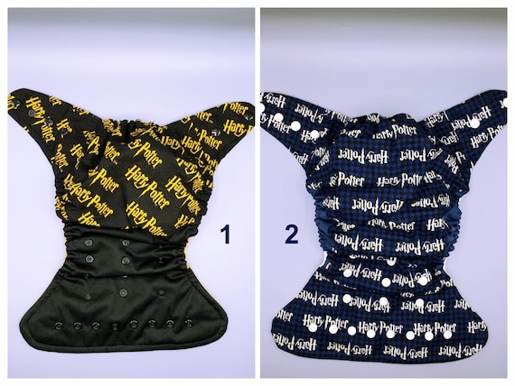 Made to order. Cloth diaper SassyCloth one size pocket diaper with wizard boy cotton print
