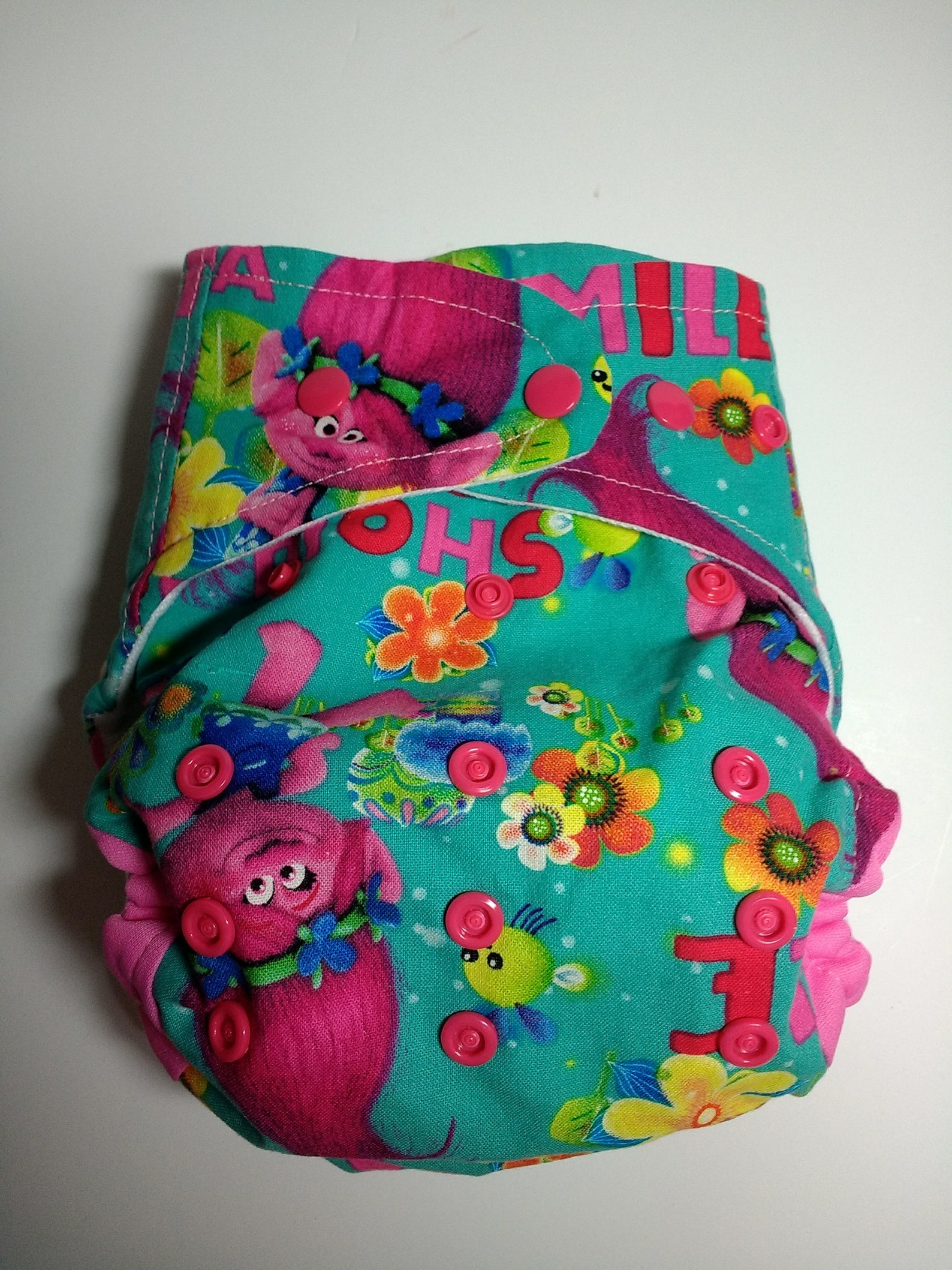 Cloth diaper SassyCloth one size pocket diaper with Troll | Etsy