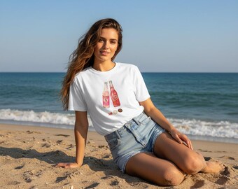 Quirky Beverage Graphic T-Shirt: Fun Summer Tee for Foodies